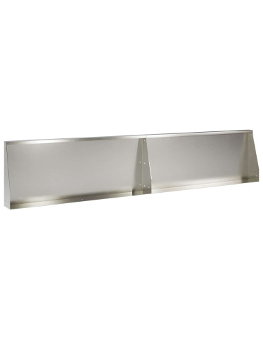 Muro di contenimento 2 pz 100 x 12 x 40 cm Acciaio Inox Argento