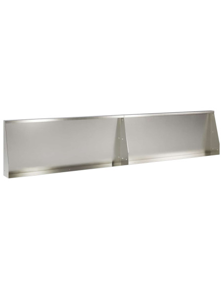Muro di contenimento 2 pz 100 x 12 x 40 cm Acciaio Inox Argento
