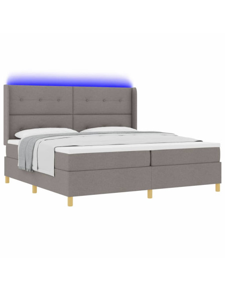 Letto a molle con strisce LED Talpa 200 x 200 cm Tessuto