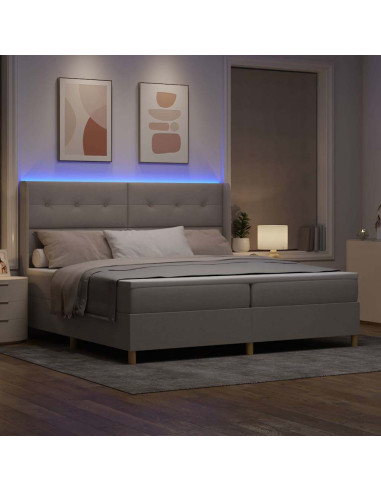 Letto a molle con strisce LED Talpa 200 x 200 cm Tessuto