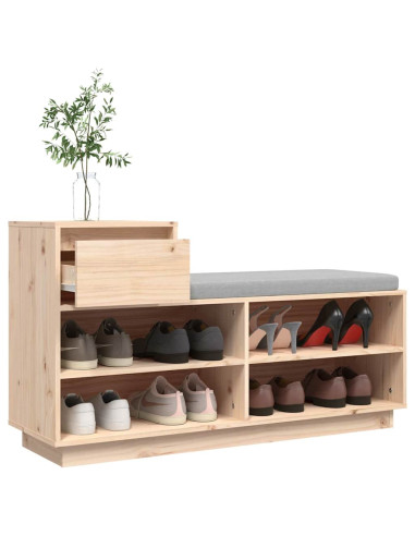 Scarpiera 110x34x61 cm in Legno Massello di Pino