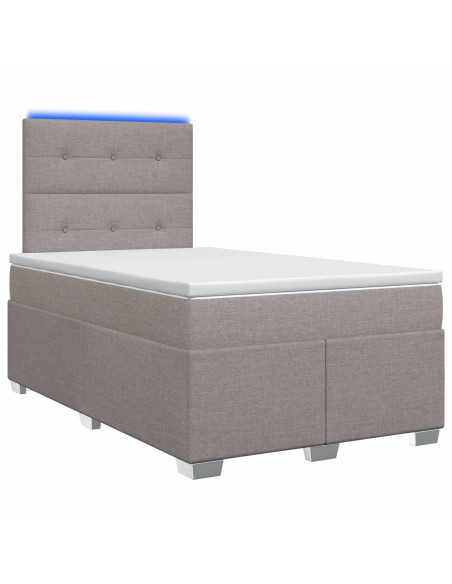 Letto box spring con materasso Tortora 120 x 200 cm Tessuto