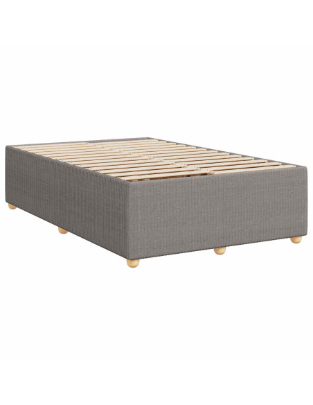 Letto box spring con materasso Tortora 120 x 190 cm Tessuto
