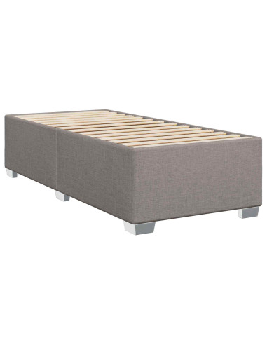 Letto box spring con materasso Tortora 100 x 200 cm Tessuto
