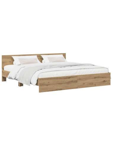 Struttura letto con testata Rovere Artigianale 200 x 200 cm