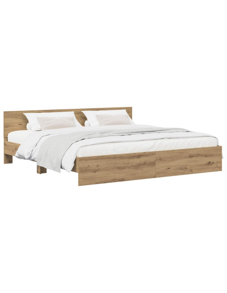 Struttura letto con testata Rovere Artigianale 200 x 200 cm