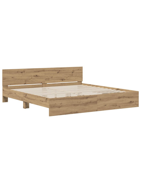 Struttura letto con testata Rovere Artigianale 200 x 200 cm