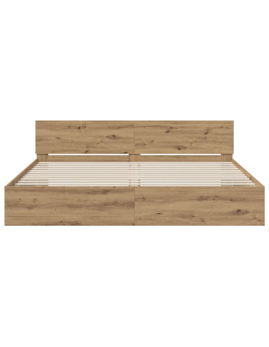 Struttura letto con testata Rovere Artigianale 200 x 200 cm