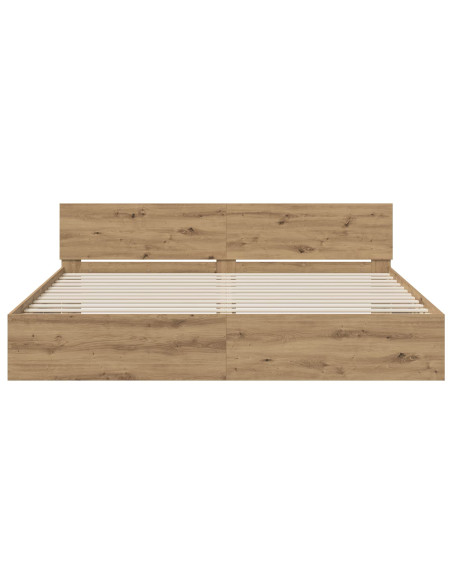 Struttura letto con testata Rovere Artigianale 200 x 200 cm