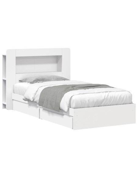 Telaio del letto con storage con cassetto Bianco 80 x 200 cm