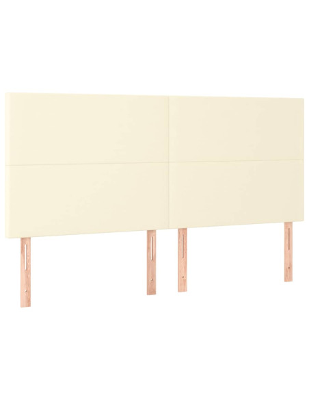 Giroletto a Molle con Materasso Crema 160x200 cm in Similpelle