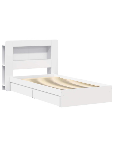 Telaio del letto con storage con cassetto Bianco 80 x 200 cm
