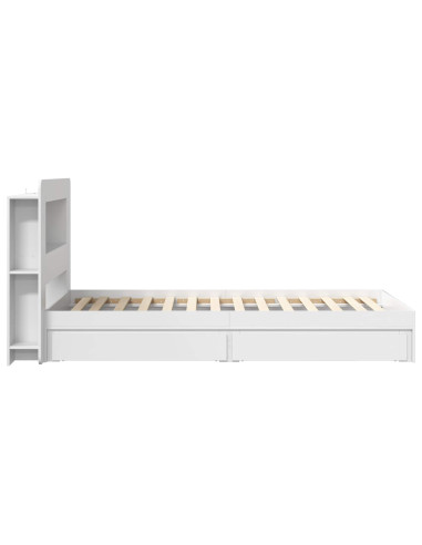 Telaio del letto con storage con cassetto Bianco 80 x 200 cm