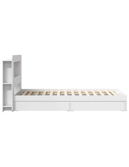 Telaio del letto con storage con cassetto Bianco 80 x 200 cm