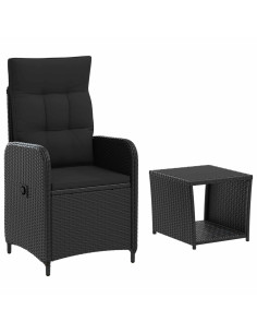 Set Lounge da Giardino 2 pz Nero 2