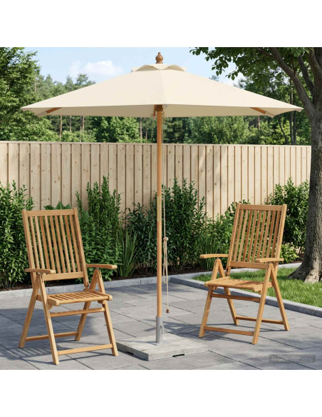 Ombrello da giardino Ø 210 x 237 cm Legno di Eucalipto Massello