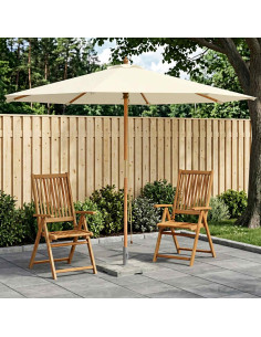 Ombrello da giardino Ø 300 x 248 cm Legno di Eucalipto Massello