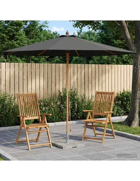 Ombrello da giardino Ø 300 x 248 cm Legno di Eucalipto Massello
