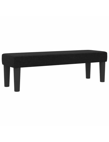Letto a molle con testiera Nero 200 x 200 cm Tessuto