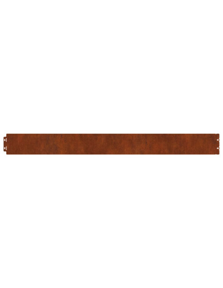 Bordura per Prato 30 pz 20 x 103 cm Acciaio Corten Ruggine