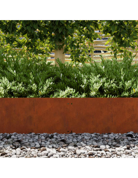 Bordura per Prato 30 pz 20 x 103 cm Acciaio Corten Ruggine