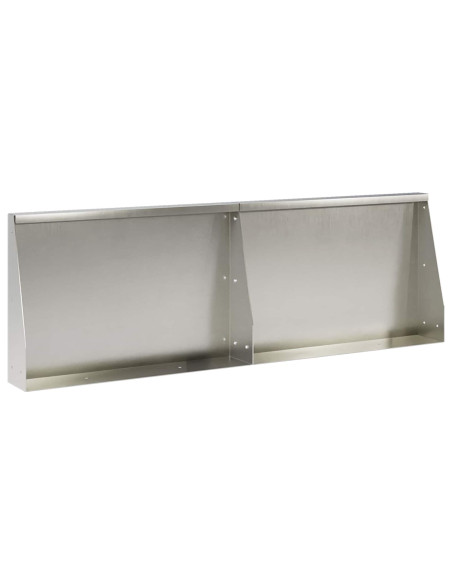 Muro di contenimento 2 pz 60 x 12 x 40 cm Acciaio Inox Argento