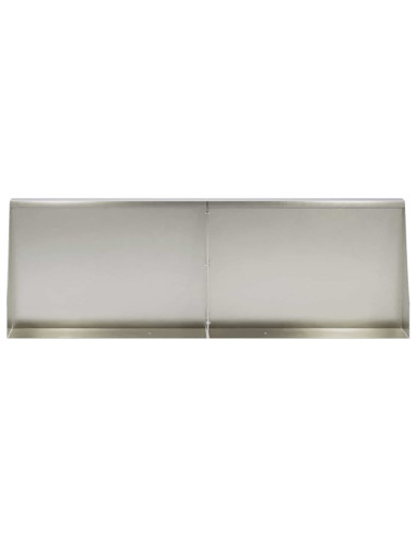 Muro di contenimento 2 pz 60 x 12 x 40 cm Acciaio Inox Argento