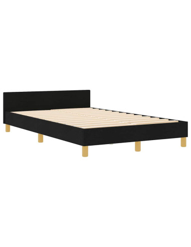 Struttura del letto con testiera Nero 120 x 200 cm Tessuto