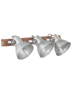 Lampada da Parete in Stile Industriale Argento 65x25 cm E27