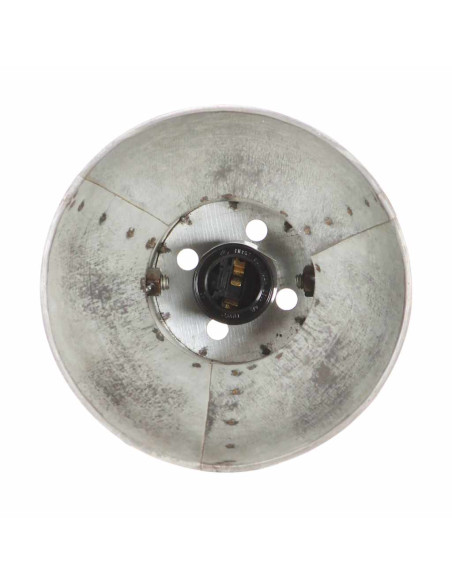 Lampada da Parete in Stile Industriale Argento 65x25 cm E27