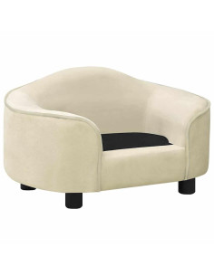 Divano per Cani Crema 67x47x36 cm in Peluche