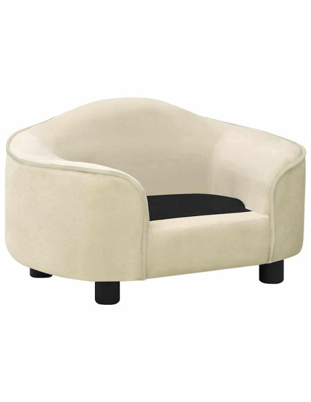 Divano per Cani Crema 67x47x36 cm in Peluche