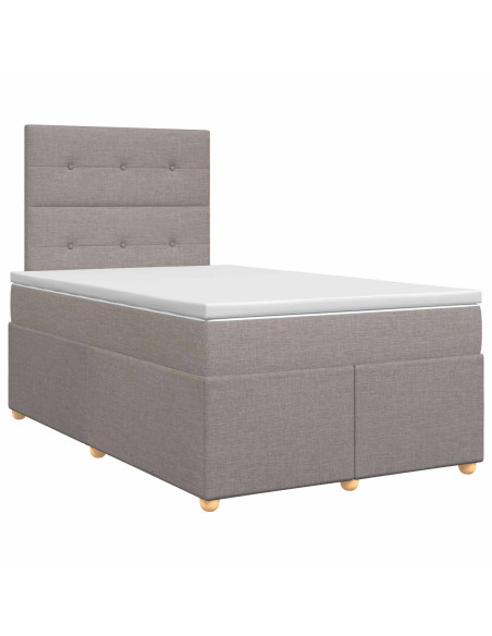 Letto box spring con materasso Tortora 120 x 200 cm Tessuto