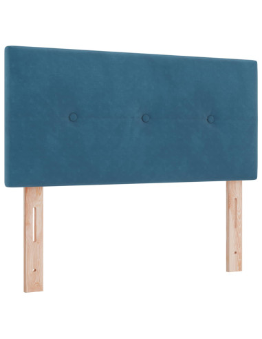 Letto box spring con materasso Blu Scuro 90 x 190 cm Velluto