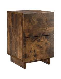 Armadio da Notte Rovere Fumo 33,5 x 34,5 x 50 cm 2