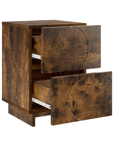 Armadio da Notte Rovere Fumo 33,5 x 34,5 x 50 cm