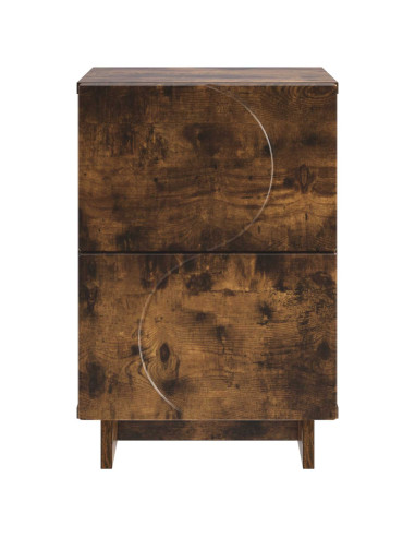 Armadio da Notte Rovere Fumo 33,5 x 34,5 x 50 cm