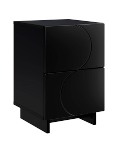 Armadio da Notte Nero 33,5 x 34,5 x 50 cm Legno ingegnerizzato 2