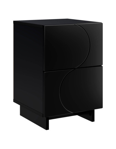 Armadio da Notte Nero 33,5 x 34,5 x 50 cm Legno ingegnerizzato