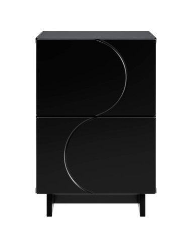 Armadio da Notte Nero 33,5 x 34,5 x 50 cm Legno ingegnerizzato