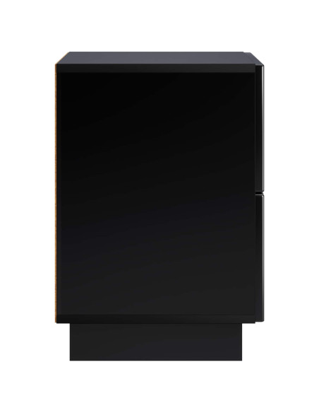 Armadio da Notte Nero 33,5 x 34,5 x 50 cm Legno ingegnerizzato