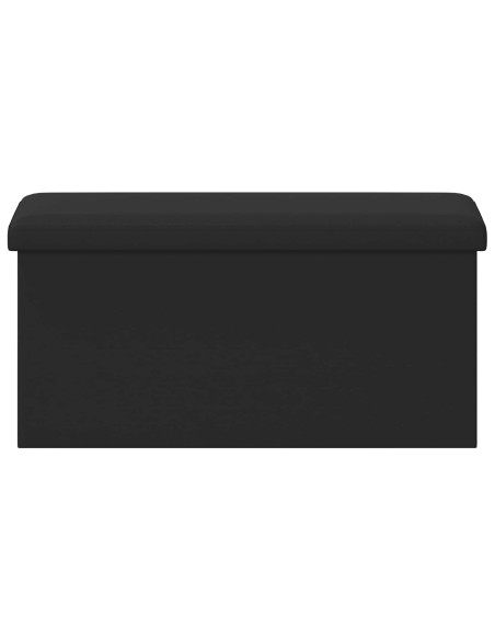 Panchina di stoccaggio pieghevole Nero PVC