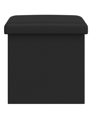 Panchina di stoccaggio pieghevole Nero PVC