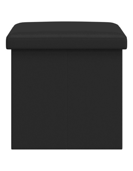 Panchina di stoccaggio pieghevole Nero PVC