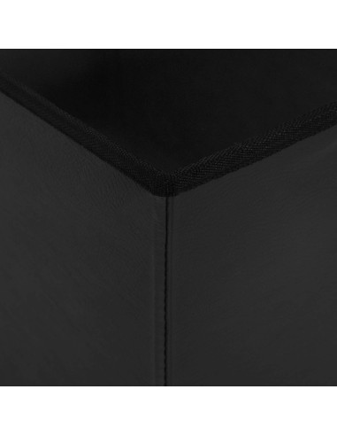 Panchina di stoccaggio pieghevole Nero PVC
