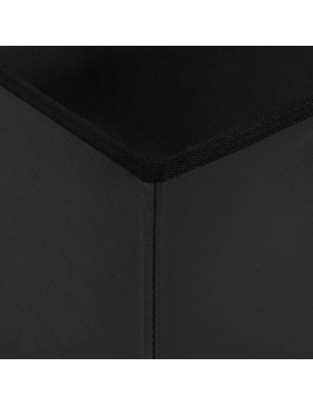 Panchina di stoccaggio pieghevole Nero PVC