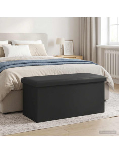 Panchina di stoccaggio pieghevole Grigio PVC