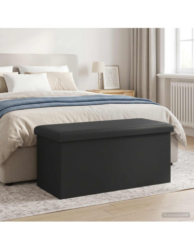 Panchina di stoccaggio pieghevole Grigio PVC
