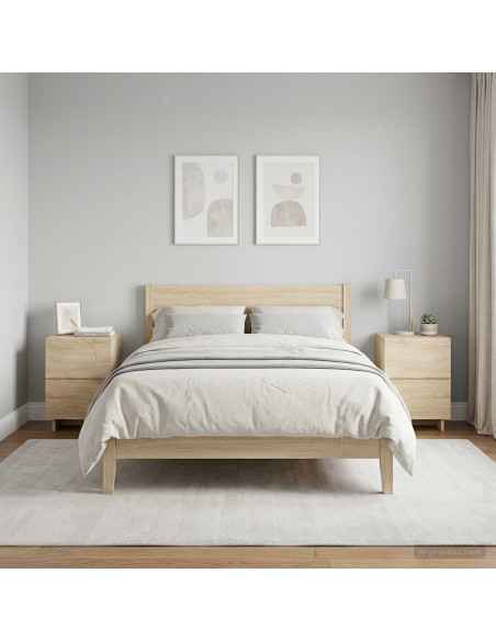 Armadio da Notte 2 pz Rovere Sonoma 33,5 x 34,5 x 50 cm