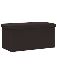 Panchina di stoccaggio pieghevole Marrone PVC 2